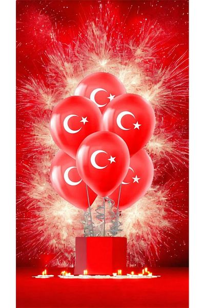 Happyland 29 October - 50 Turkish Ladies Balloons with Crescent and Star