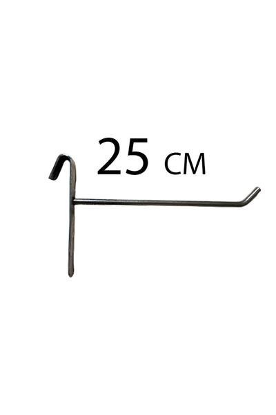 GRİDEKOR 50 Adet, 25 Cm, Siyah Boyalı Tel Pano Kancası, Raf Kancası, Pano Tel...