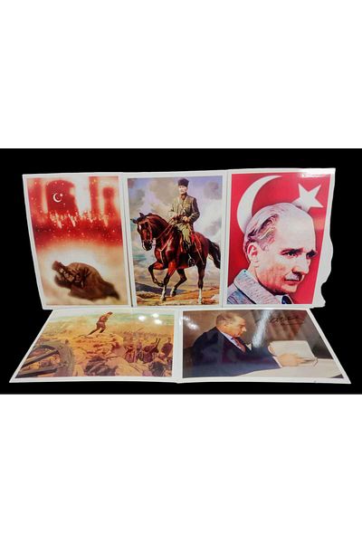 sevgi kırtasiye Ataturk Postcard Set 2nd Series, Set of 5