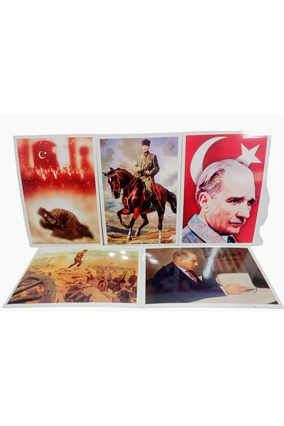 sevgi kırtasiye Ataturk Postcard Set 2nd Series, Set of 5