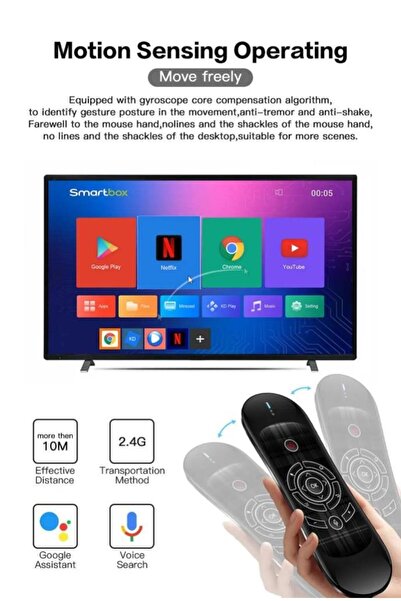 Wechip R2 Kablosuz Klavye Uzaktan Kumanda Air Mouse