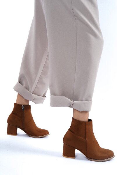 salto ayakkabı Μποτάκια με χαμηλό τακούνι από καστόρι