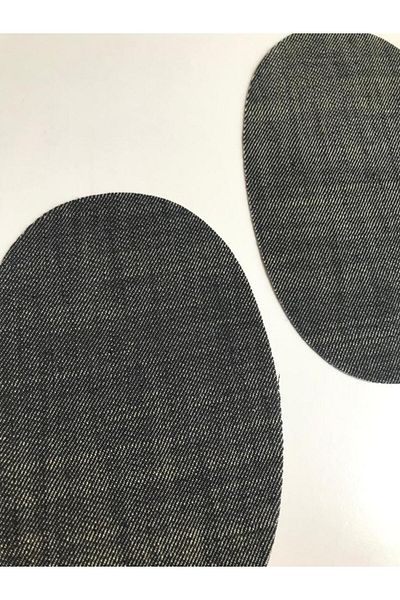 Self Casa Blugi din denim care se lipesc cu călcat Culoare afumată Patch în două piese Reparare cot și genunchi (16,5 X 11 CM)