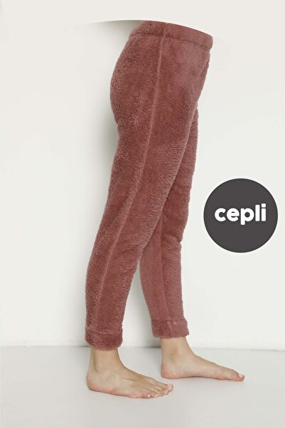 Ladytime Pocketed Luxury Fluffy Fleece Winter Pajama Bottoms with pockets