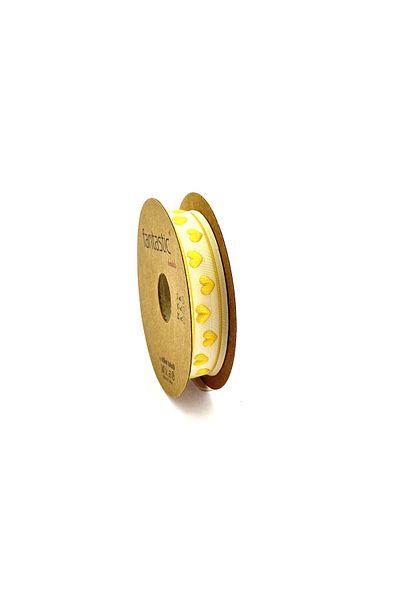 FANTASTIC KURDELE Heart Pattern Woven Ribbon (17MM WIDTH - 10MT LENGTH)