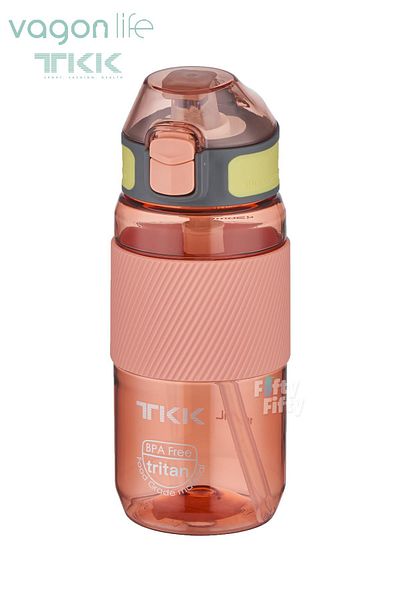 Vagonlife TKK 500 ML Thick Non-Bite Straw Bpa-Free Tritan Water Flask with Carrying Handle FFTKK1003-500ML