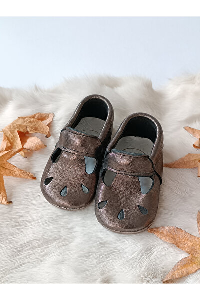 Hodore Wizy Copper Genuine Leather Baby Booties Moccasin