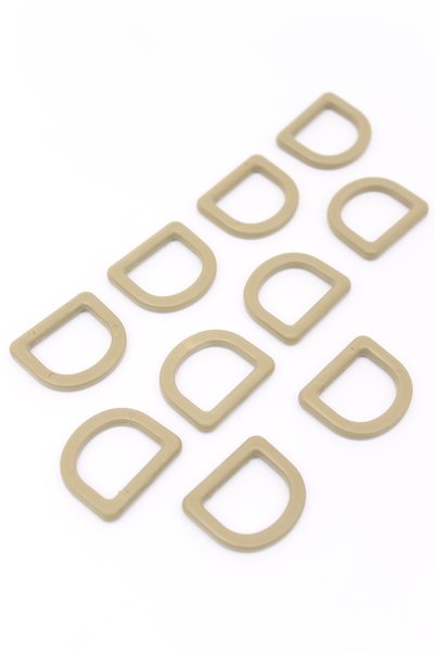 ERDAL DERİ 2.5 cm plastic d ring sand color 10 pieces