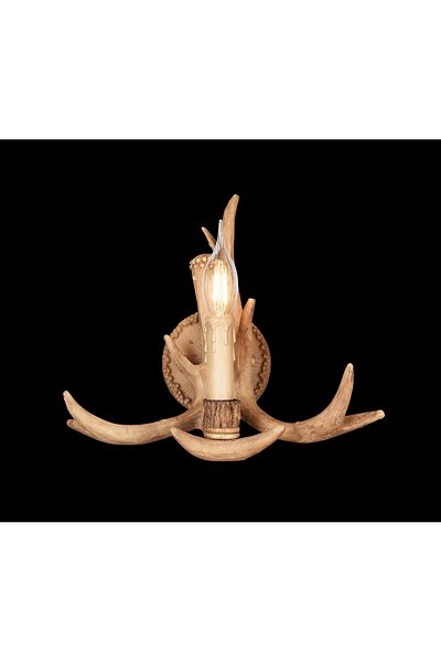 ARTELUZ Wooden Look Single Horn Model Sconce