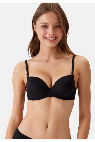 Pierre Cardin Οικονομική συσκευασία 2 Black Ecru 6352-3 Milan Push-up Lace and Micro Bra Set