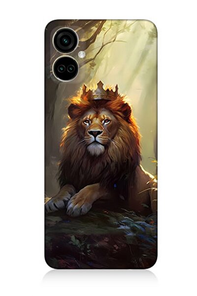 karizmart Tecno Comon 19 Pro Uyumlu Silikon Kılıf Kral Aslan