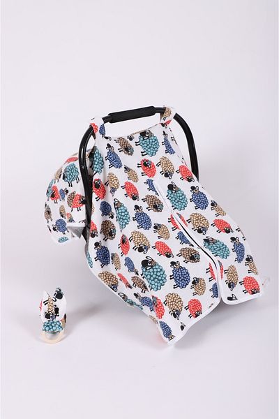SEMTEKSTİL Gift Lamb Stroller Cover 110*85 Cm With Snaps