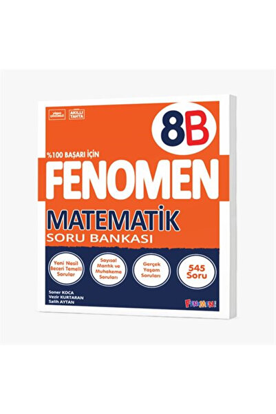 Fenomen Yayıncılık Edu Kırtasiyem 8. Fenomen Sınıf Matematik (B) Soru Bankası