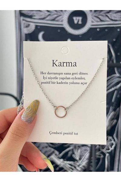 Planet Butik قلادة سلسلة كارما