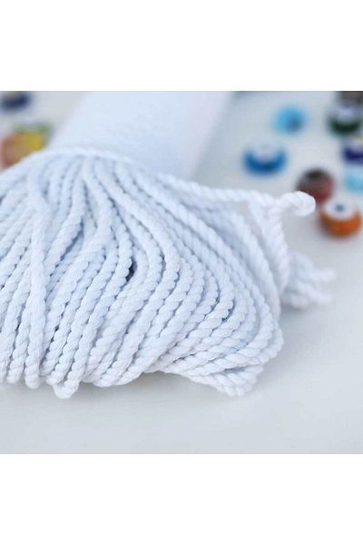 Ritzz 3mm // 2 Twist // Βαμβακερό σχοινί / ΧΙΟΝΙ ΛΕΥΚΟ (330GR)