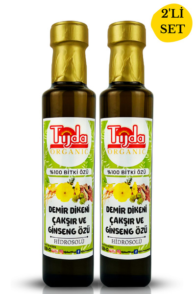 TİJDA Demir Dikeni, Çakşır ve Ginseng Özü Hidrosolü 250 ml x 2 Adet