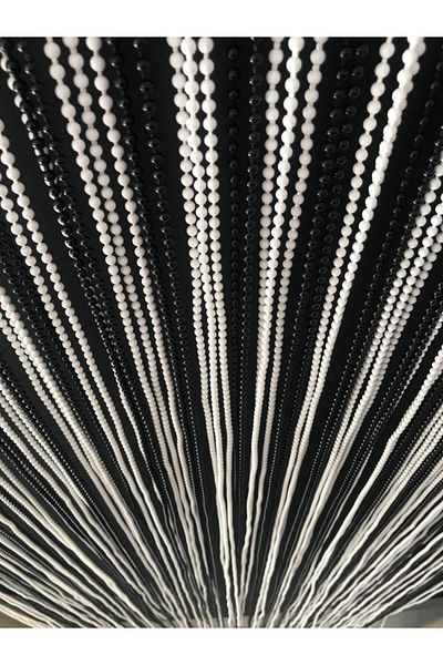 özdeğer home 80X180Black White 5mm Crevice Door Curtain Beads Curtain Door Ornament