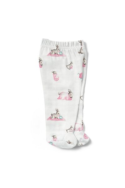DEUX LAPINS 100% Cotton Muslin Booties Set of 3 - Bébé Lapin Rose