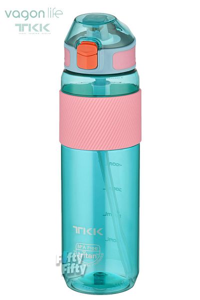 Vagonlife TKK 800 ML Thick Non-Bite Straw Bpa-Free Tritan Water Flask with Carrying Handle FFTKK1003-800ML