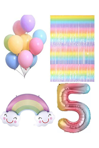 MERİ PARTİ ΠΟΛΥΧΡΩΜΟ ΣΕΤ ΓΙΑ ΠΑΡΤΙ ΓΕΝΕΘΛΙΩΝ ΣΕΤ ΦΟΝΤΟΥ ΜΕ ΜΠΑΛΟΝΙΑ ΟΥΡΑΝΙΟ Τ...