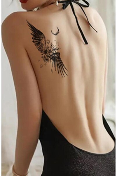 Mecit Tuhafiye KANAT AY VE ÇİÇEK VUCUT GEÇİCİ DÖVME