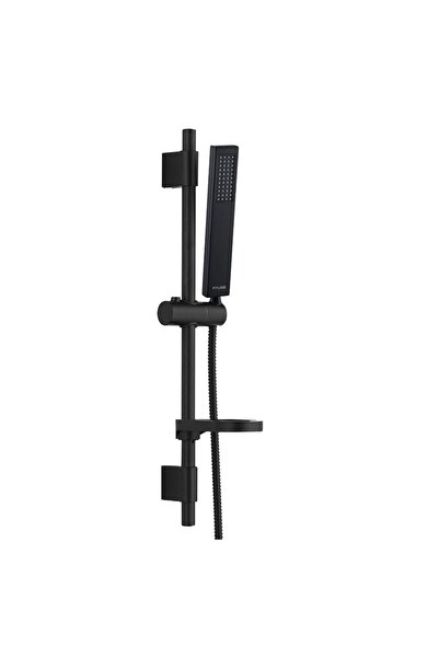 Fause Sürgülü Duş Seti Pirinç Başlık Siyah KSS102-B