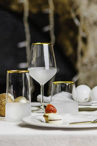 Paşabahçe Set of 6 Matte White Water Cups 425cc