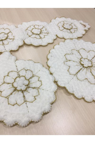 Papatyam 3-Piece Hand Knitted Dowry Washcloth Set 3 Piece Washcloth Set/Bridal Dowry Bundle/Bath Washcloth/Shower/Handmade Washcloth
