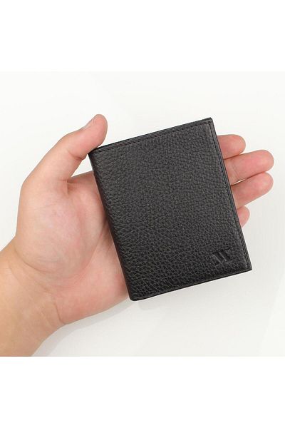 My Valice Men's Genuine Leather Wallet and Card Holder 1824 Black