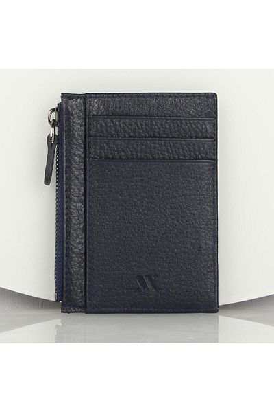 My Valice Unisex Genuine Leather Wallet and Card Holder 1823 Navy Blue
