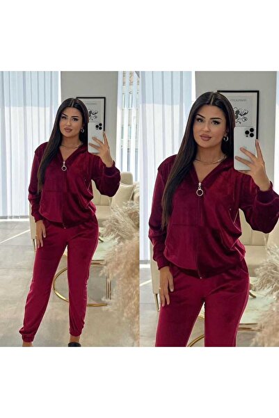 CİXAPLE Кадифен костюм с цип