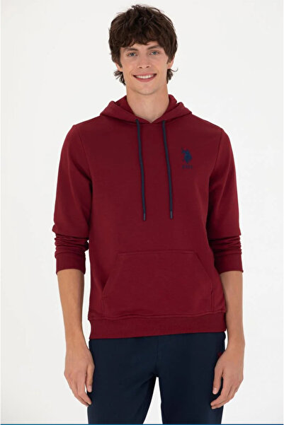 U.S. Polo Assn. U.S. Polo Assn. Мъжка качулана блуза в цвят бордо G081SZ082.000.1639366.VR014TEKSPOR