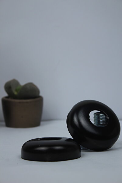 tesitay Musluk Aynası Siyah Renk Banyo Bataryası Rozeti / Aynası Mat Siyah Ye...