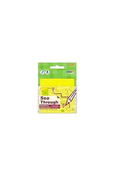 Gıpta Stickn 76x76 Translucent Neon Yellow 50yp