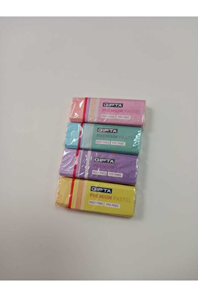 Gıpta طقم ممحاة جيبتا مكون من 4 قطع بألوان ناعمة