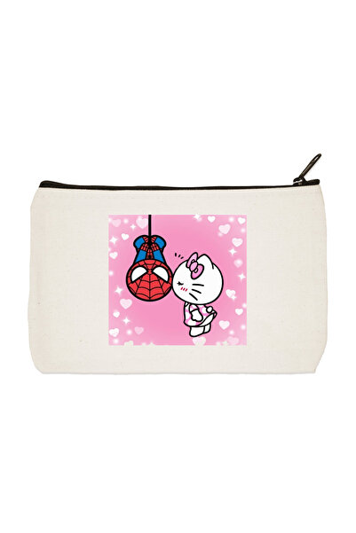 designedfy Hello Kitty Spiderman з принтом, косметичка, пенал, сумка