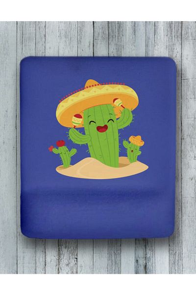 HobiShop Подложка за мишка Happy Cactus с опора за китката
