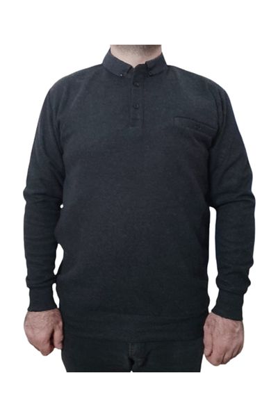 Ünal Giyim SELANIC MEN'S SWEATER WITH POLO COLLAR POCKET