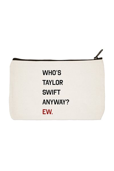 designedfy Who's Taylor Swift Printed υφασμάτινη τσάντα μακιγιάζ, θήκη για στυλό, τσάντα χειρός