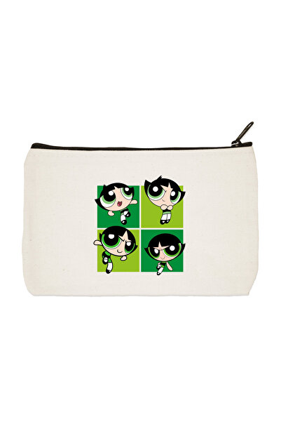 designedfy Платнена чанта за грим с принт на лютиче, поставка за химикал, ръчна чанта