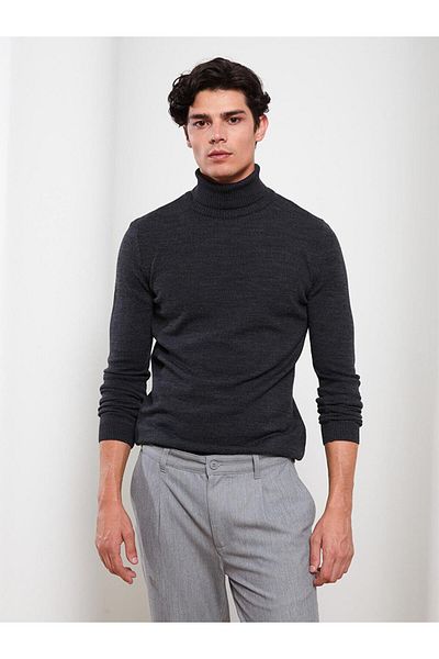 LC Waikiki Pulover de tricotaj pentru bărbați cu mânecă lungă LCW Vision Turtleneck