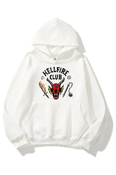 Adrift Unisex majica Hell Fire Club, bela, Trndz1325