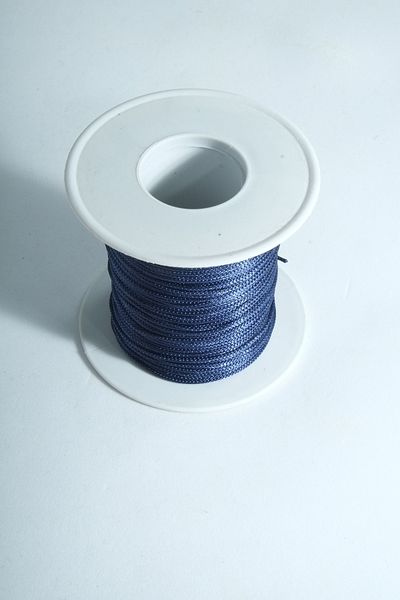 Eskişehir hobi sanat 1 mm 50 μέτρα Ναυτικό μπλε χρώμα Λεπτό κορδόνι αλεξίπτωτου Μακραμέ Βραχιόλι Κολιέ με κορδόνι Κοσμήματα Σχέδιο κορδόνι