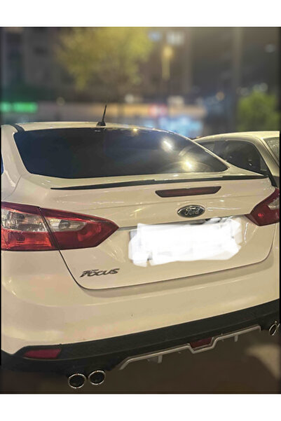 FV-TUNİNG Ford Focus 3 - 3.5 Piano Black Anatomik Üniversal Spoiler Elastik Bagaj Üstü Çita