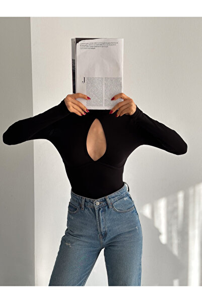 laughs KADIN UZUN KOLLU DİKYAKA GÖĞÜS DEKOLTELİ BEL DETAYLI VİSKON KUMAŞ BLUZ BLZ97001