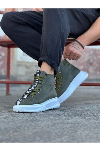 BZ Moda B03 BT Laced Ορθοπεδική Σόλα Ανδρικές Χειμερινές Μπότες Χακί Αδιάβροχες και Ψυχρές