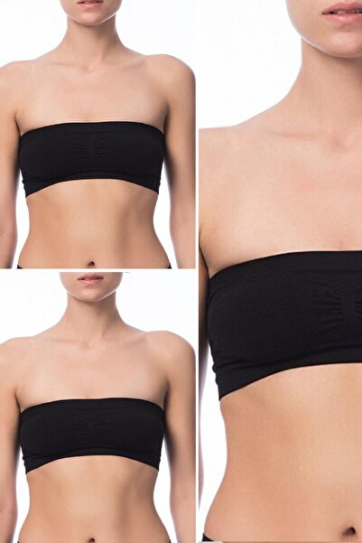 NBB 6 bucăți, fără asistare, lycra, fără cupă, fără sârmă, fără bretele (fără bretele) sutien bustier pentru femei