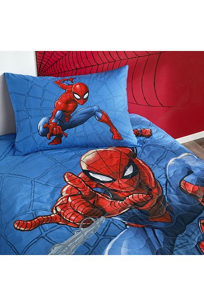 Taç Cuvertură de pat + față de pernă cu licență Spider-Man Focus