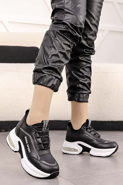 Mamito Ayakkabı FRM 4015 Taşlı Yüksek Tabanlı Spor Ayakkabı