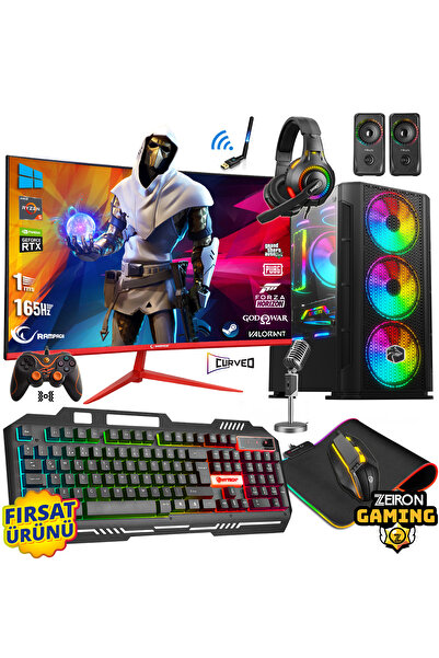 Zeiron Prime X50 Ryzen 5 5500 16GB 3200MHz 512GB NVMe M.2 SSD Rtx3050 24" 165Hz Oyuncu Masaüstü Bilgisayar